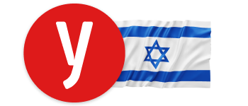 לוגו של חומוס הבוטקה עם דגל ישראל ברקע, מייצג חומוסייה מומלצת בגליל.