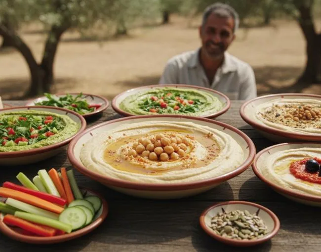 חומוס הבוטקה מציע מגוון חומוס עבודת יד עם תוספות טריות בסביבה ירוקה ונעימה.